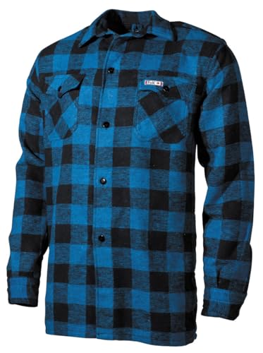 Fox Outdoor, MFH Holzfällerhemd, kariert Hemd Jacke Luberjack (blau-schwarz, S) von Fox Outdoor, MFH