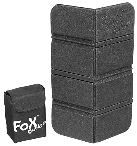 Fox Outdoor Thermositzkissen, faltbar mit Molle-Tasche (schwarz) von Fox Outdoor