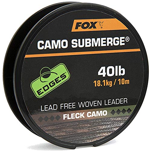 Fox Submerge Camo Lead Free Woven Leader - Vorfachschnur, Tragkraft:40lbs/18kg von Fox