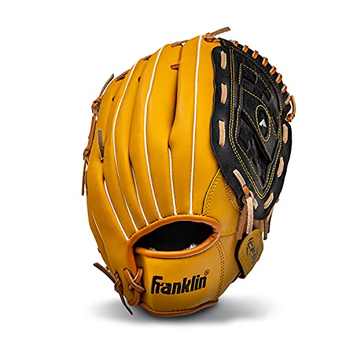 Franklin Sports Baseball- und Softball-Handschuh – Field Master – Baseball- und Softball-Handschuh, 31,8 cm – Basket Web, Hellbraun von Franklin Sports