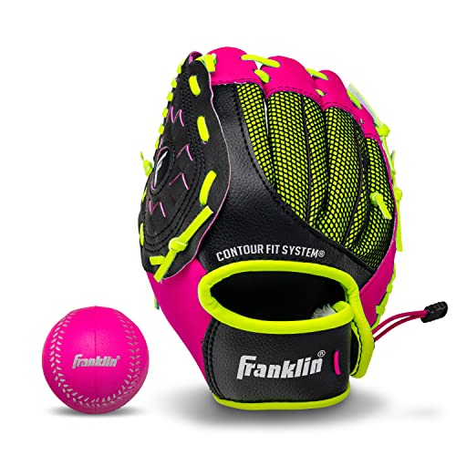 Franklin Sports Neo-Grip Teeball-Handschuhe, 23 cm, Unisex, 22852L, Rose, 23 cm von Franklin Sports