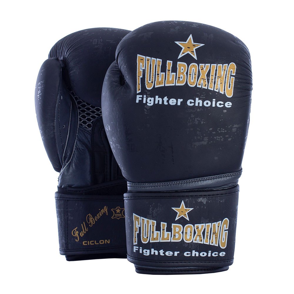 Fullboxing Ciclon Leather Boxing Gloves Schwarz 14 oz von Fullboxing