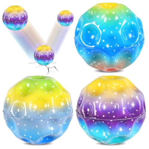Astro Jump Ball,3 Stück Space Ball Super High,Bouncing Bounciest Light Gewichtschaumkugel, Mondball, leicht zu greifen und Fänger Sporttraining Ball von Funmo