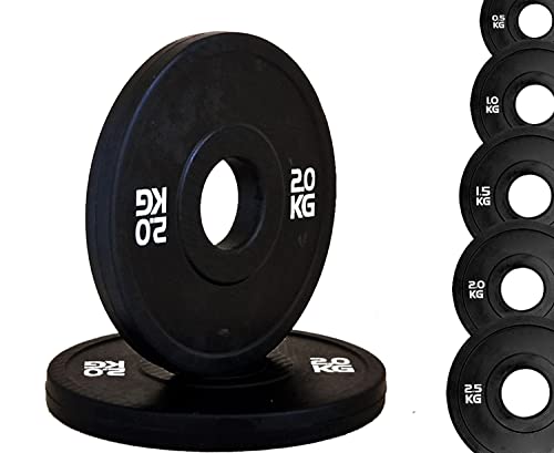 G5 HT SPORT Unisex – Erwachsene Lackloch Scheibe Bumper Micro Total Black Loch Ø50 mm für Fitnessstudio und Home Gym (1 x 0,5 kg), 1 x 0.5 Kg von G5 HT SPORT