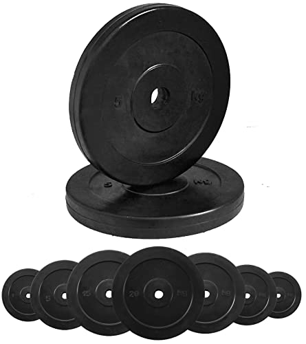 G5 HT SPORT Gummierte Hantelscheiben aus Gusseisen Ø 25 mm für Fitnessstudio und Home Gym von 0,5 bis 20 kg für Hanteln und Langhanteln (2 x 10 kg)… von G5 HT SPORT