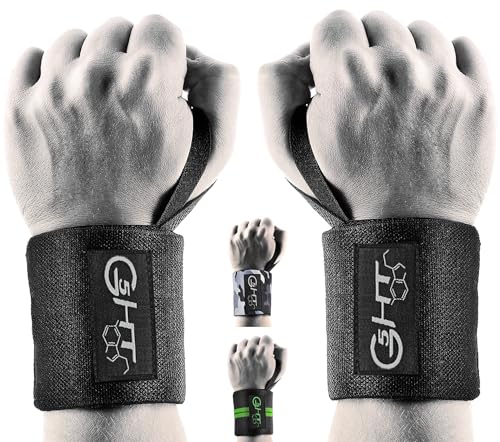 G5 HT SPORT Professionelle Handgelenkbandagen | Damen & Herren | Handgelenkbandagen | Bodybuilding Powerlifting Crossfit, Calistenics, Gewichtheben Wrist Wraps (schwarz) von G5 HT SPORT