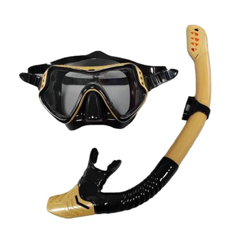 Schnorchelausrüstungsset für Erwachsene, Antibeschlag-Schnorchelmaske, Panorama-Tauchmaske mit Dry-Top-System, auslaufsichere 180°-Panorama-Schnorchelmaske K von GAOJYLF