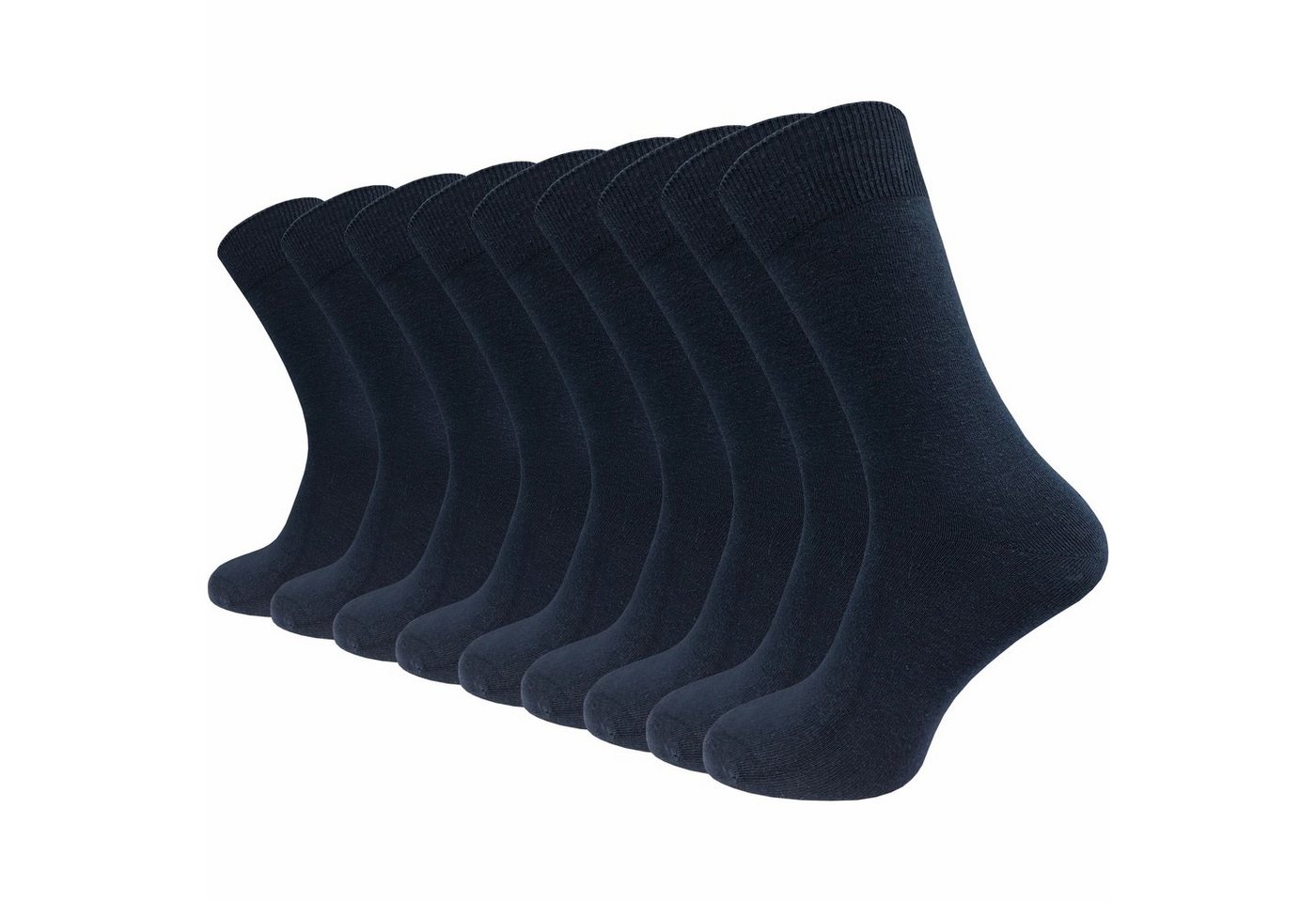 GAWILO Basicsocken für Damen & Herren - 80% hochwertige Baumwolle - mit Komfortbund (9 Paar) atmungsaktive, weiche Baumwolle - ohne Naht - in blau, grau & natur von GAWILO