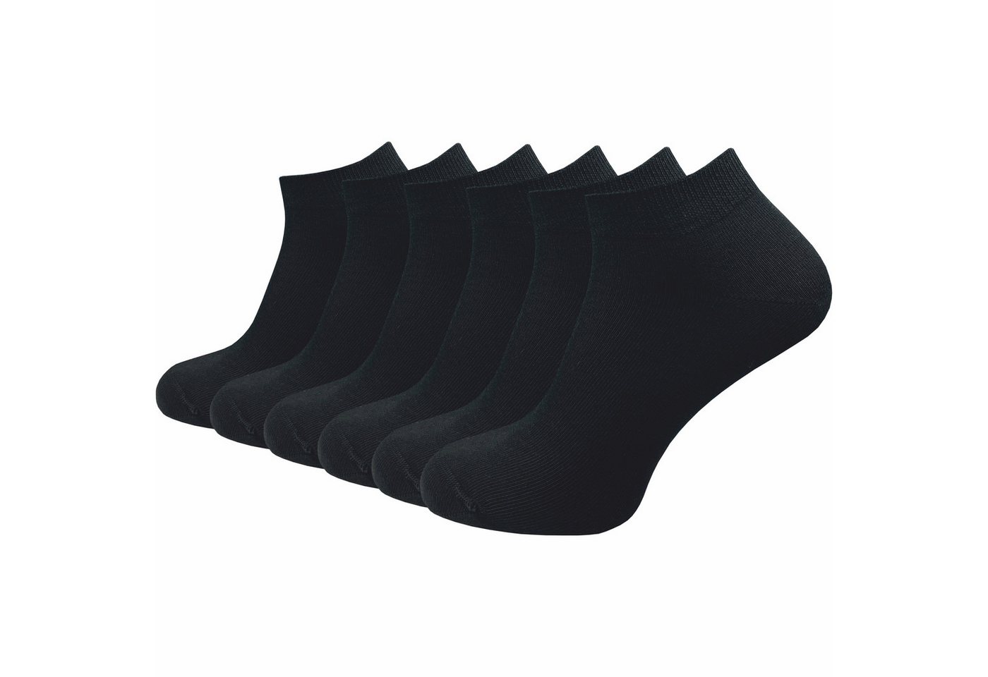 GAWILO Sneakersocken aus 100% Baumwolle für Herren in schwarz & weiß (6-Paar) ohne drückende Naht über den Zehen - atmungsaktiv - absolut blickdicht von GAWILO