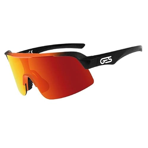 GES Omega Lente Brille, Sport, Rot/Gelb (mehrfarbig), Einheitsgröße von GES