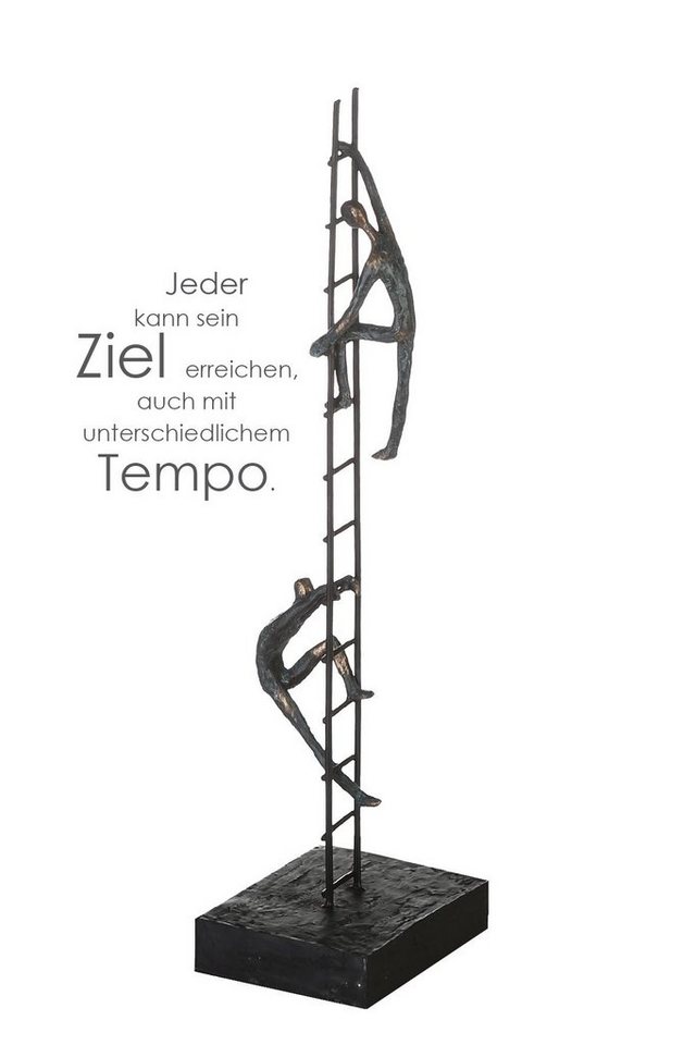 GILDE Dekofigur GILDE Skulptur Balance of Power - bronze-schwarz - H. 43cm x B. 13cm von GILDE