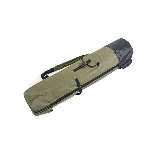 GKKICO Multifunktionale Angeltasche, Aufbewahrungstasche für Angelruten, Angelausrüstung, Armygrün/Schwarz von GKKICO