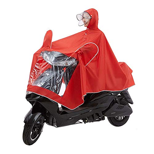 GLJY Motorrad wasserdichter verlängerter Poncho, Elektromobil-Roller-Motorrad-großer Regen-Umhang-Mantel, Einzelperson-Motorrad-Antibeschlag-Regenschutz mit Spiegelschlitzen,G,XXXXL von GLJY