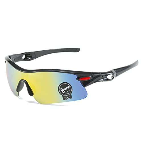GNAUMORE Polarisierte Sonnenbrille,Fahrradbrille Herren Damen,Sportbrille,Brille für Rennrad,Sport Brille,Radbrille Fahren Angeln Baseball Laufen von GNAUMORE