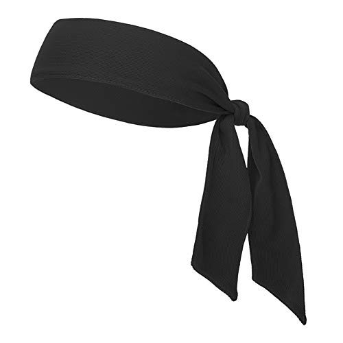 GOGO Krawatte Kopf Krawatte, Kopfband, Tennis, Kopfband, Sport-Stirnband, Unisex, schwarz von GOGO
