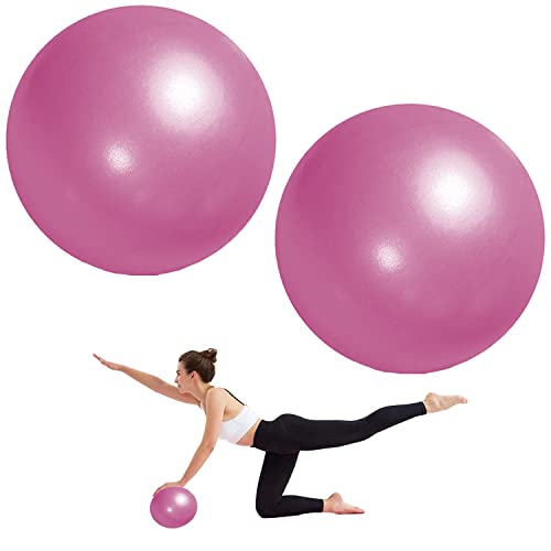 GOIEHIR Pilates Ball, Gymnastikball, für Yoga, Gleichgewichtstraining, Aerobic, Rosa, 2 Stück, 25 cm von GOIEHIR