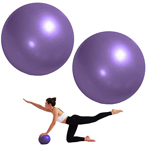 GOIEHIR Pilates Ball, Gymnastikball, für Yoga, Gleichgewichtstraining, Aerobic, Violett, 2 Stück, 25 cm von GOIEHIR