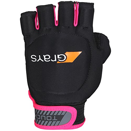 Grays Touch Left Handschuhe, Black/Fluo Pink, xs von GRAYS