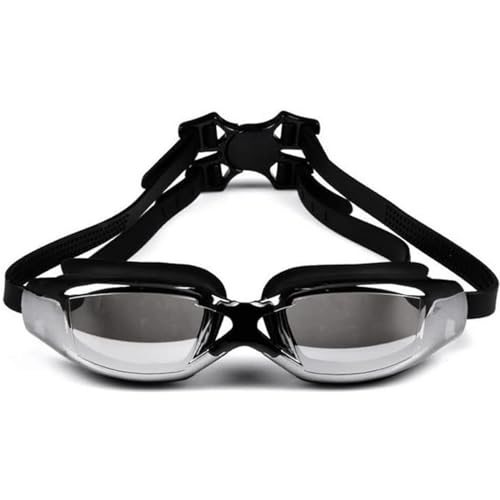 GUOQDAMI Taucherbrille Galvanik schwarz Schwimmbrille Silikon wasserdicht Anti-Fog-Schwimmen HD-Linse Schwimmbegeisterte Schwimmausrüstung Unisex von GUOQDAMI