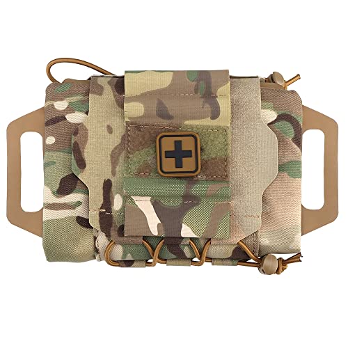 Taktische Militärtasche MOLLE Schnelle Erste-Hilfe-Gürteltasche Survival Zweiteiliges System Med Roll Carrier Hypalon Griff Tasche von GYDEHUTJ
