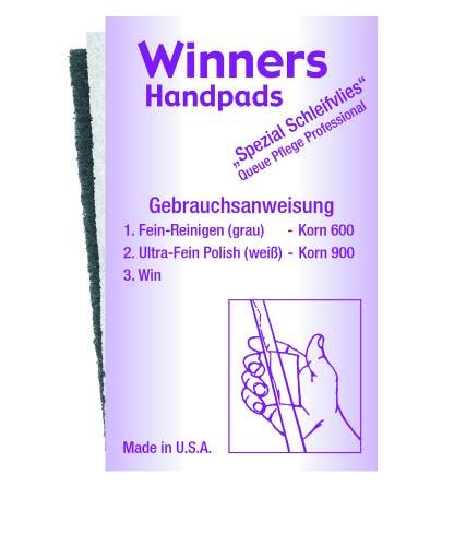 GamePoint Profi Queue Pflege, Winners Handpads (Set). Micro-Spezialvlies. Art_207101 von GamePoint