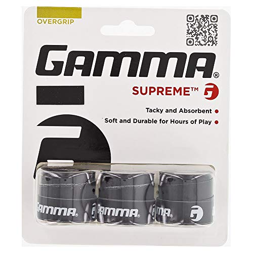 Gamma Griffband Supreme Overgrip 3er, schwarz, AGSO-11 von Gamma