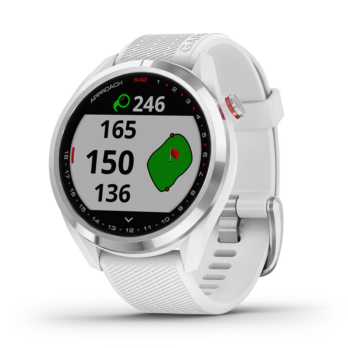 Garmin Golf GPS Watch, Silver and White Stylish Approach S42 | American Golf, One Size von Garmin