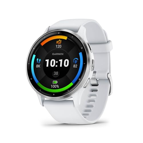 Garmin Venu 3 – GPS-Fitness-Smartwatch mit Bluetooth Telefonie und Sprachassistenz, Ultrascharfes 1,3 / 1,1 Zoll AMOLED-Touchdisplay, Fitnessfunktionen, Garmin Music, Garmin Pay und Rollstuhlmodus von Garmin