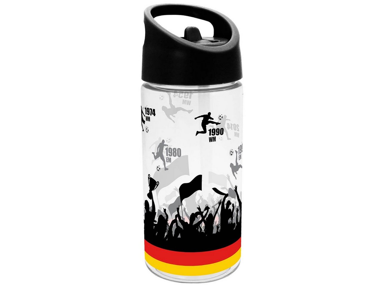 Geda Labels GmbH Trinkflasche Fußball EM, Weiß, 450 ml, nicht spülmaschinengeeignet von Geda Labels GmbH