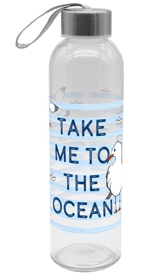 Geda Labels GmbH Trinkflasche Take me to the ocean, Blau, 500 ml, spülmaschinengeeignet von Geda Labels GmbH