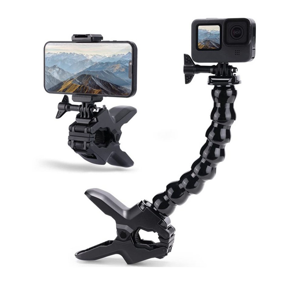 GelldG Jaws Flex Klemme Halterung mit Schwanenhals Kompatibel mit GoPro Kamerahalterung von GelldG