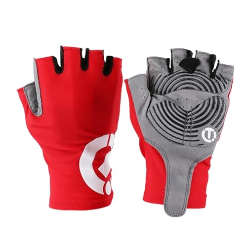 Halbfinger-Handschuhe für Herren, Fahrradhandschuhe für Damen,Dämpfende atmungsaktive Fahrradhandschuhe für Herren | Halbfinger-Anti-Cocooning-Dämpfungs-Fahrrad-Reithandschuhe absorbieren von Generic