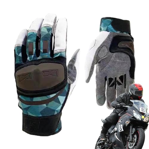 Motorradhandschuhe für Herren,Motorradhandschuhe für Herren - Sommer-Motorradhandschuhe | rutschfeste Motocross-Handschuhe, Vollfinger-Reithandschuhe mit Touchscreen, atmungsaktiv für Männer von Generic