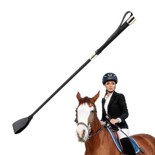 Stabile Reitgerte, Anti-Rutsch-Griff-Design, Training Horse Riding Whip, Horse Crop Double Slapper Horse Whip Black Crops for Horses, Stable and Durable Riding Crop Whip for Horse Racing von Generisch