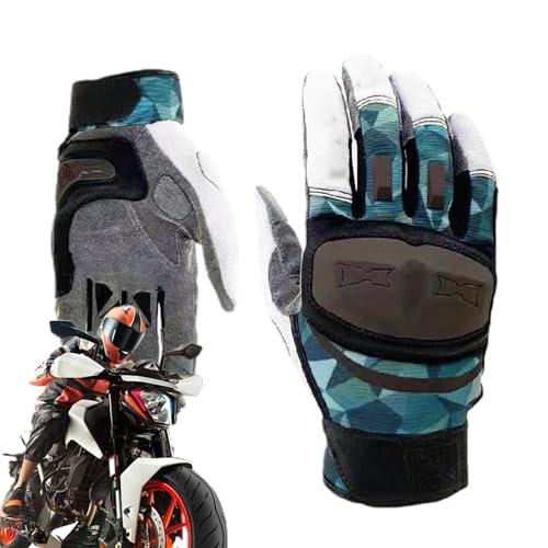 Handschuhe für Motorrad - Fahrradhandschuhe Motorradhandschuhe | Vollfinger Fahrradhandschuhe Motocross Handschuhe, rutschfeste Reithandschuhe mit Touchscreen für Laufen Radfahren von Gitekain