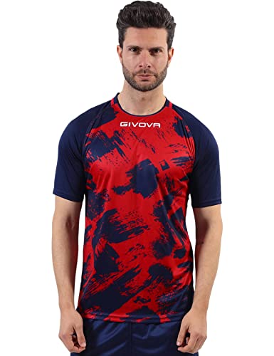 Givova Unisex T-Shirt Art Interlock M/C, rot/blau, XXS von Givova
