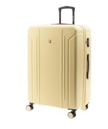 GLADIATOR Großer Koffer, 70 cm, erweiterbar, 4R, ABS, Tropical, gelb, Grande, 76 cm, Erweiterbarer Koffer und drehbare Rollen von Gladiator
