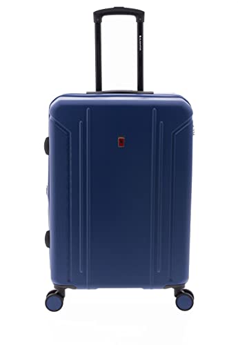 Gladiator Mittelgroßer Koffer, 60 cm, erweiterbar, 4R, ABS, Tropical, blau, mediana, 67 cm, Erweiterbarer Koffer und drehbare Rollen von Gladiator