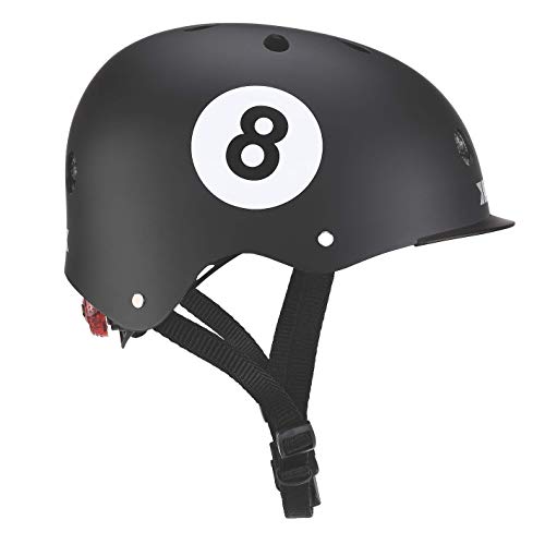 Globber - Helm Elite XS/S - Bedruckter Schutzhelm für Kinder, Schwarz - 8 Ball von Globber