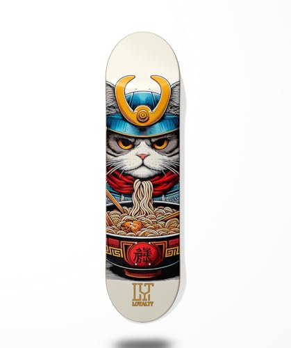 Loyalty Skateboard Deck Samurai Ramen Cat 8.125 von Glutier