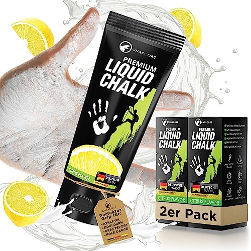 Gnarcore® Liquid Chalk [50ml / 100ml / 200ml] - Flüssigkreide für extremen Grip beim Klettern & Bouldern - Magnesia mit angenehmen Duft - Langer Halt, ohne Stauben/Schmieren von Gnarcore