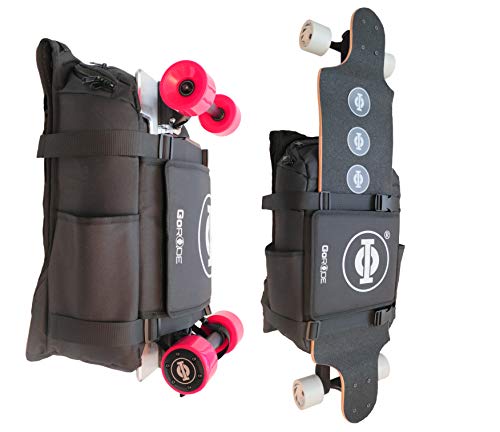 GoRide Elektrischer Longboard-Skateboard-Rucksack mit Laptophalter, Schwarz von GoRide