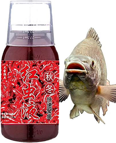 Gokame Red Worm Liquid Bait, Red Worm Fish Attractant, 100ml Fish Scent - Bait Fish Additive, High Concentration Attractive Smell Fishing Bait, Suit for Salt Water Water Trout, Cod, Carp (2pcs) von Gokame