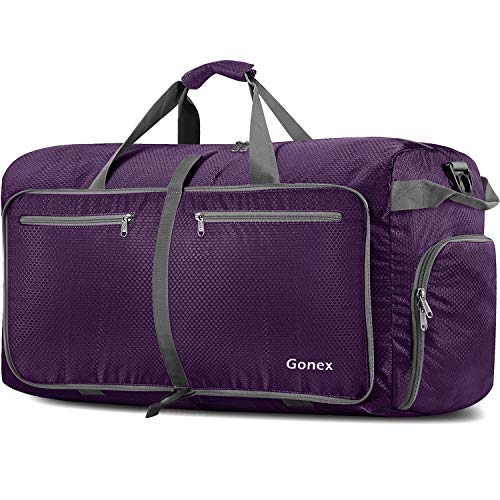 Gonex Leichter Faltbare Reise-Gepäck 150L Duffel Taschen Sporttasche für Reisen Sport Gym Urlaub Lila von Gonex