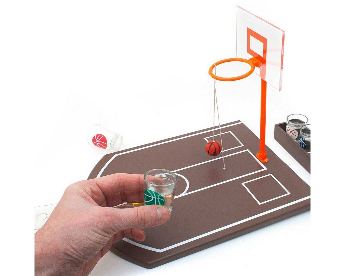 Goods+Gadgets Spiel, Partyspiel Basketball Trinkspiel Saufspiel, mit 6 Schnapsgläsern von Goods+Gadgets