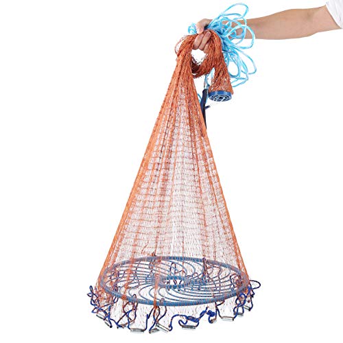 Goshyda 360cm Angelgussnetz, Castingnetz, hochwertiges hochfestes Fliegengussnetz, für Fischerfischer von Goshyda