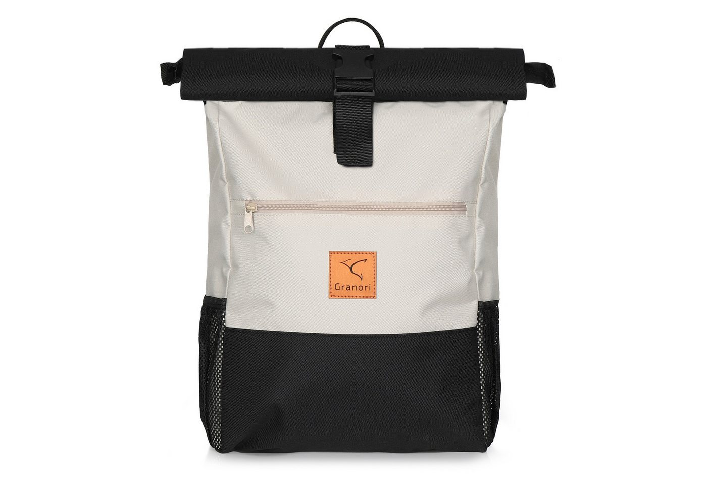 Granori Cityrucksack / Flexibler Freizeit- & Handgepäck Rolltop Rucksack (erweiterbares Volumen, integrierter Brustgurt, leichtgewichtig), mit Getränkehalter, Anti-Diebstahl- & Laptopfach von Granori