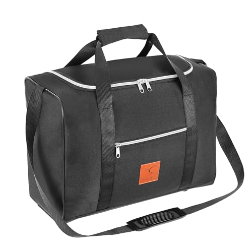 Granori Handgepäck Reisetasche 40x30x20 cm WT2 - Leichte Flugzeug Bord-/ Kabinengepäck Tasche 24 l für Damen und Herren | Max. Maße Flug Gepäck Kabinentasche für Wizz Air (Schwarz) von Granori