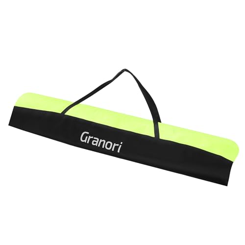 Granori Skitasche | Skisack 170 cm / 180 cm – leichte Tasche zur Aufbewahrung und Transport von Skier und Stöcke (Neongelb-Schwarz, 180 cm) von Granori