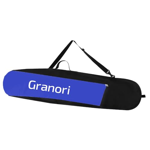 Granori Snowboardtasche | Snowboardrucksack 2-in-1 Tasche für Snowboard mit Bindung bis 150/170 cm – Boardbag mit zusätzlichem Platz für Skihelm und Skischuhe (Blau-Schwarz, 170 cm) von Granori